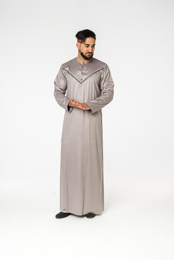Grey Mens Omani Kandura