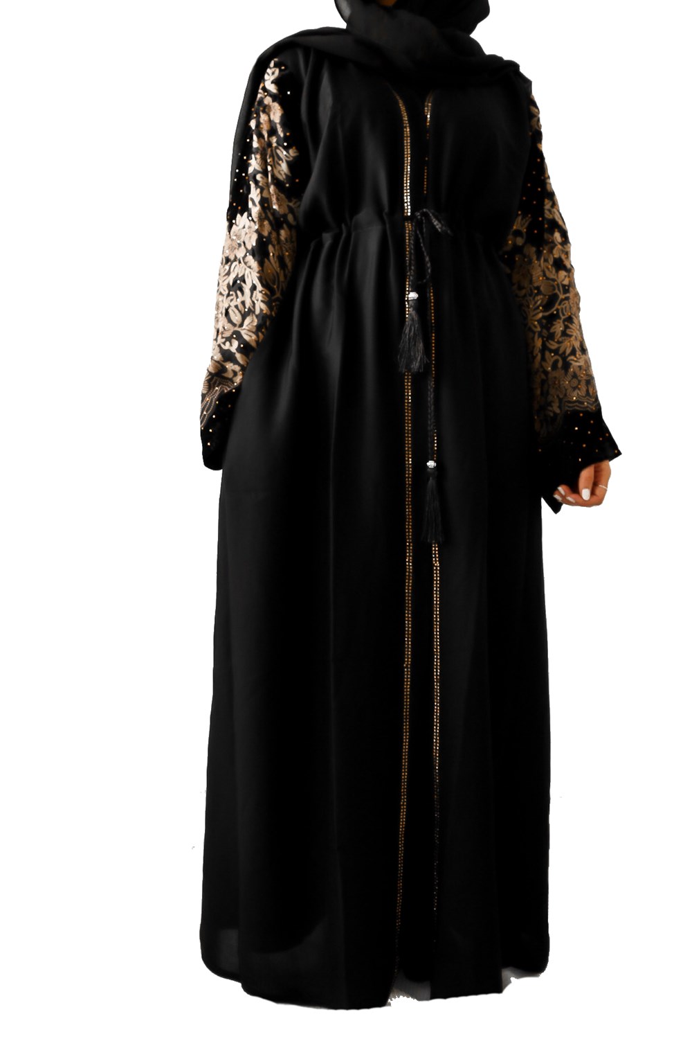 Velvet Sleeve Abaya