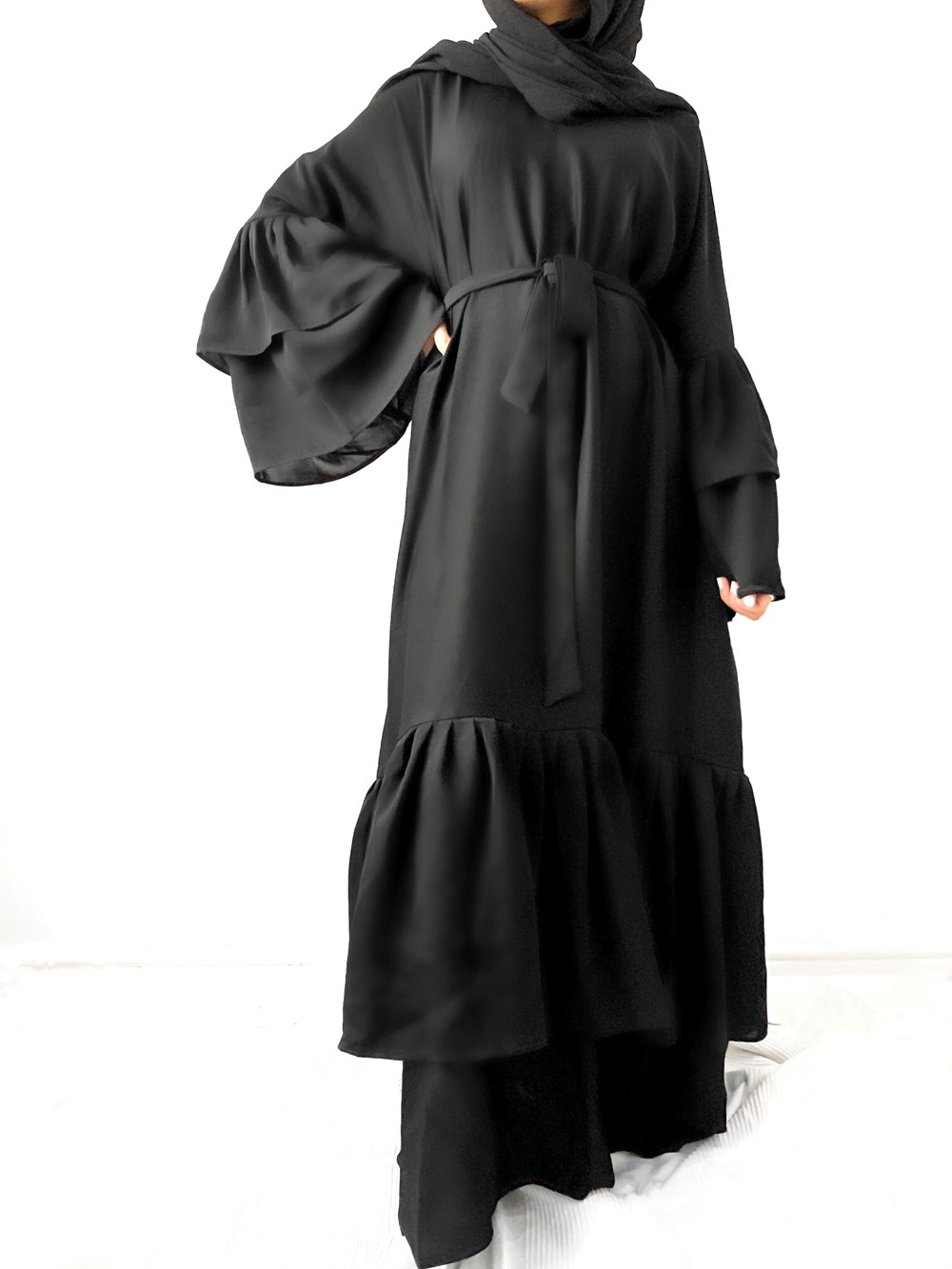 Black Flare Abaya