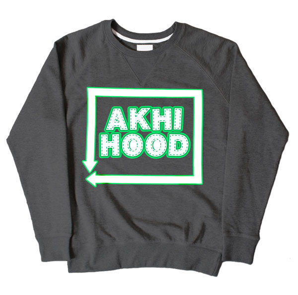 Akhi Hood Dark Grey Sweatshirt