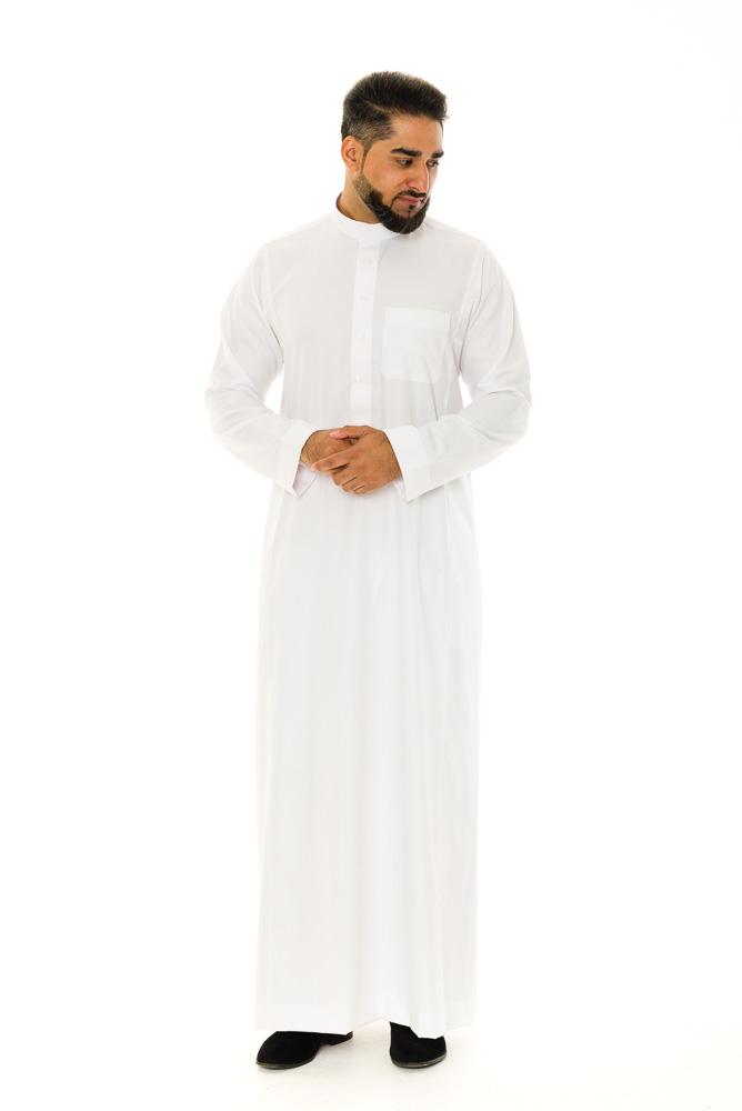 Al Aseel Style White Mens Jubba