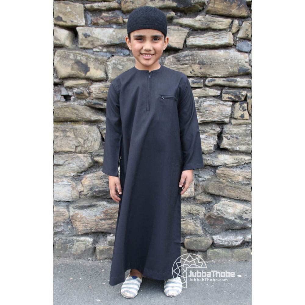 Black Omani Children Jubba