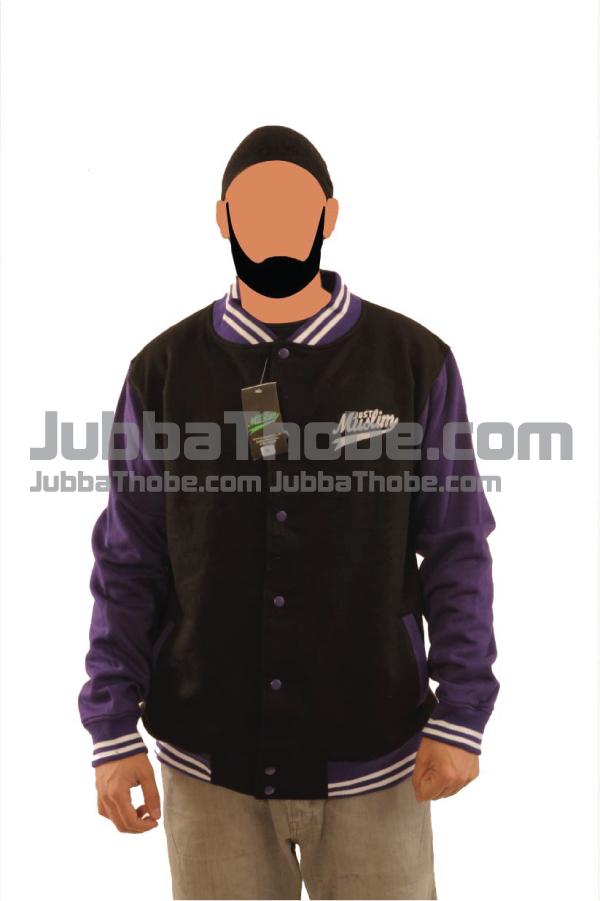 Black Purple Fashion Muslim Baseball Jacket