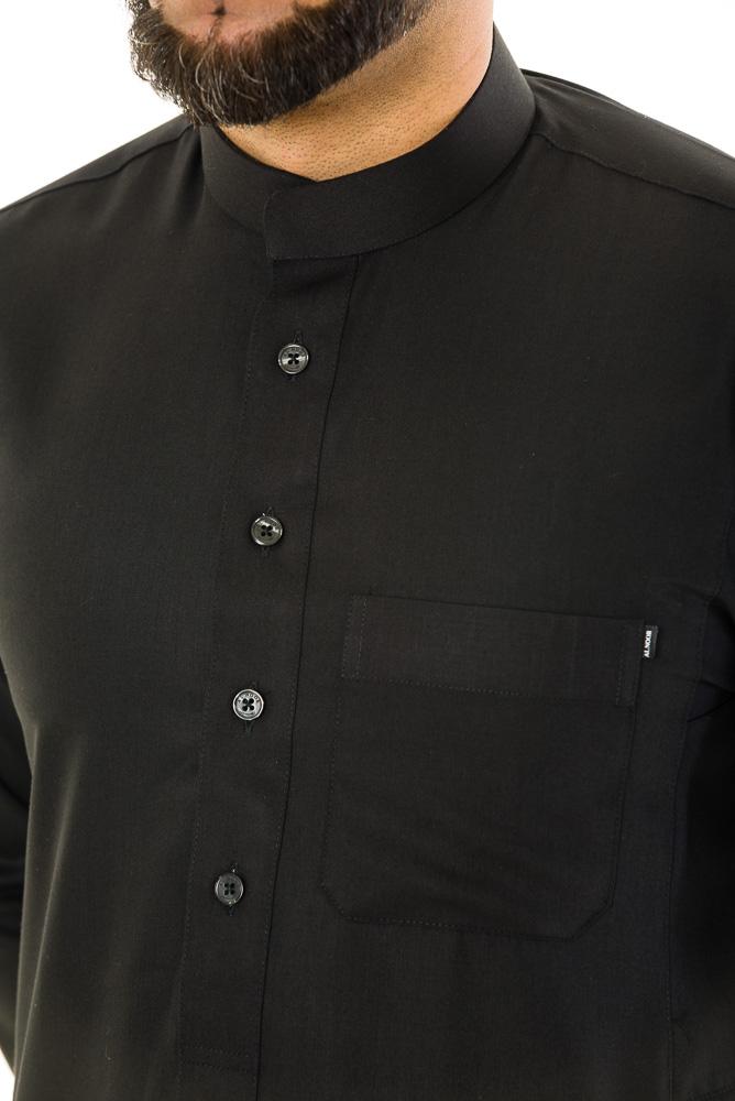 black saudi collar thobe