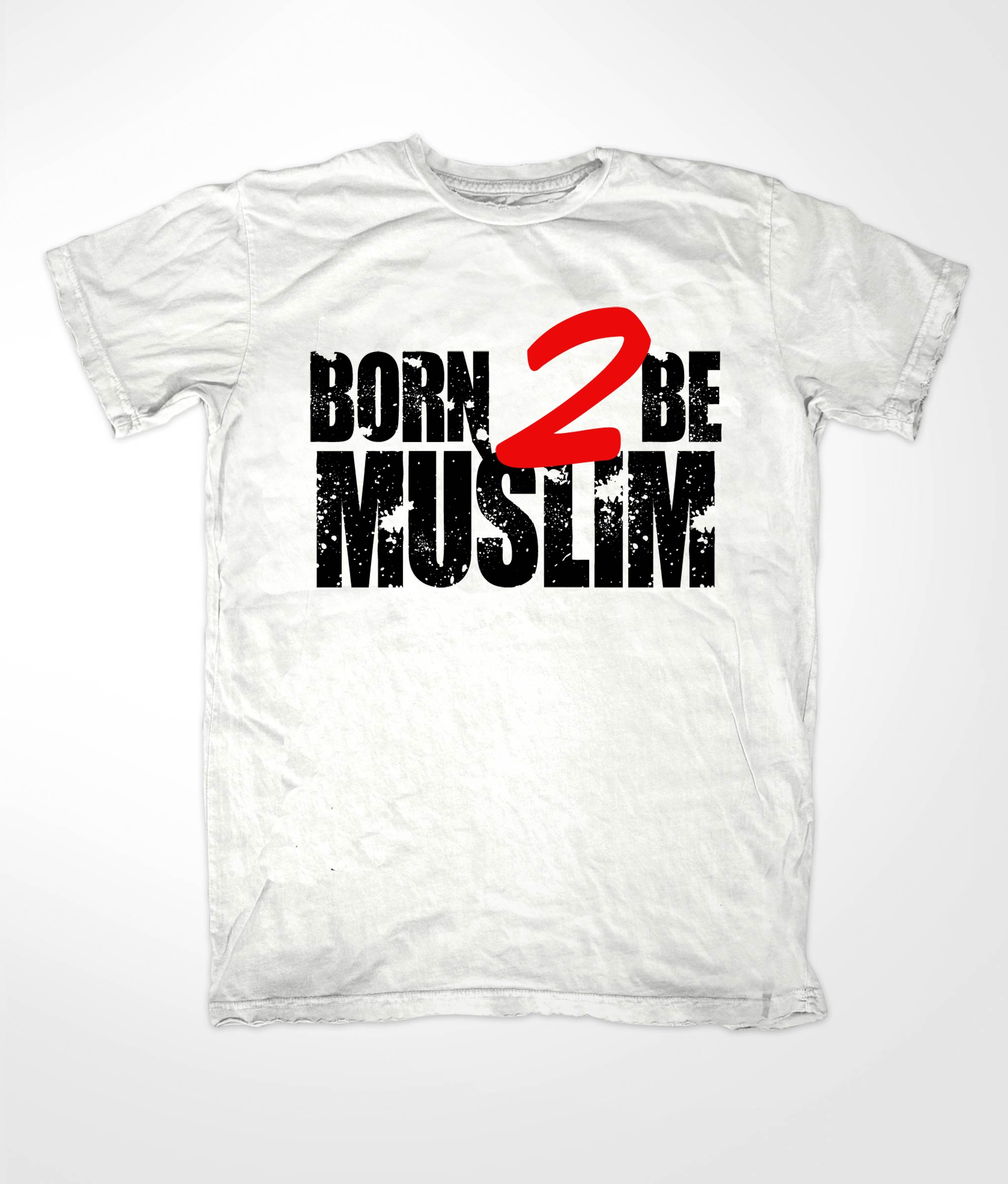 Born 2 Die White Muslim T-shirt