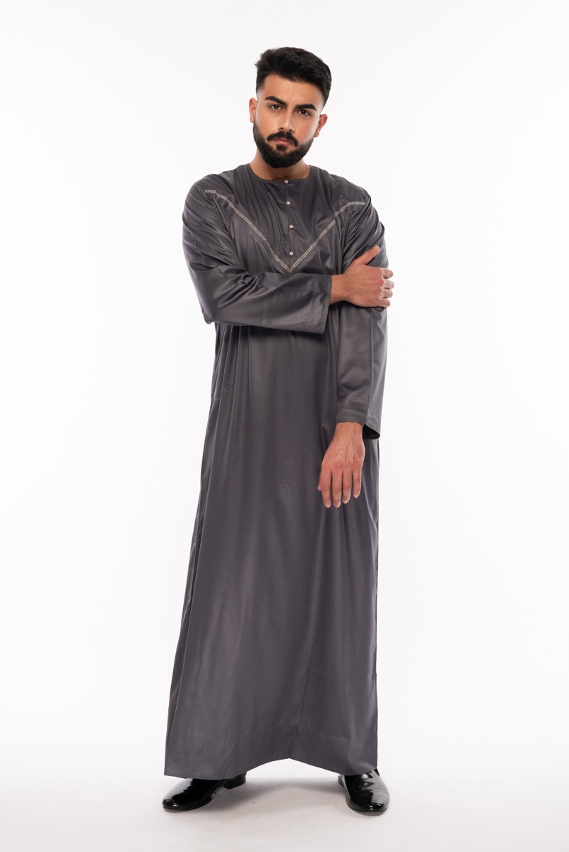 charcoal omani jubba