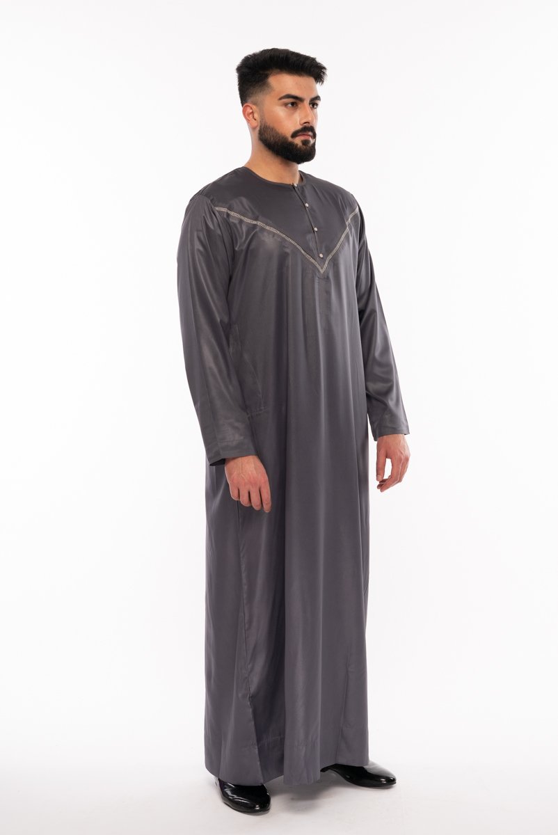 charcoal omani thobe
