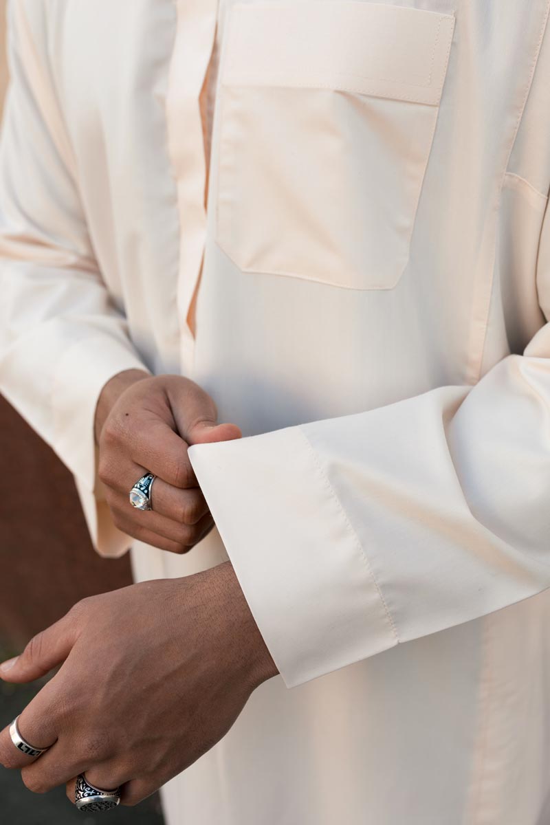cream color islamic clothing for men