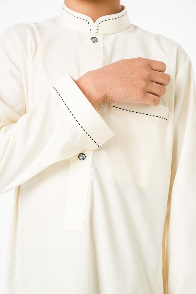cream jubba with front pocket