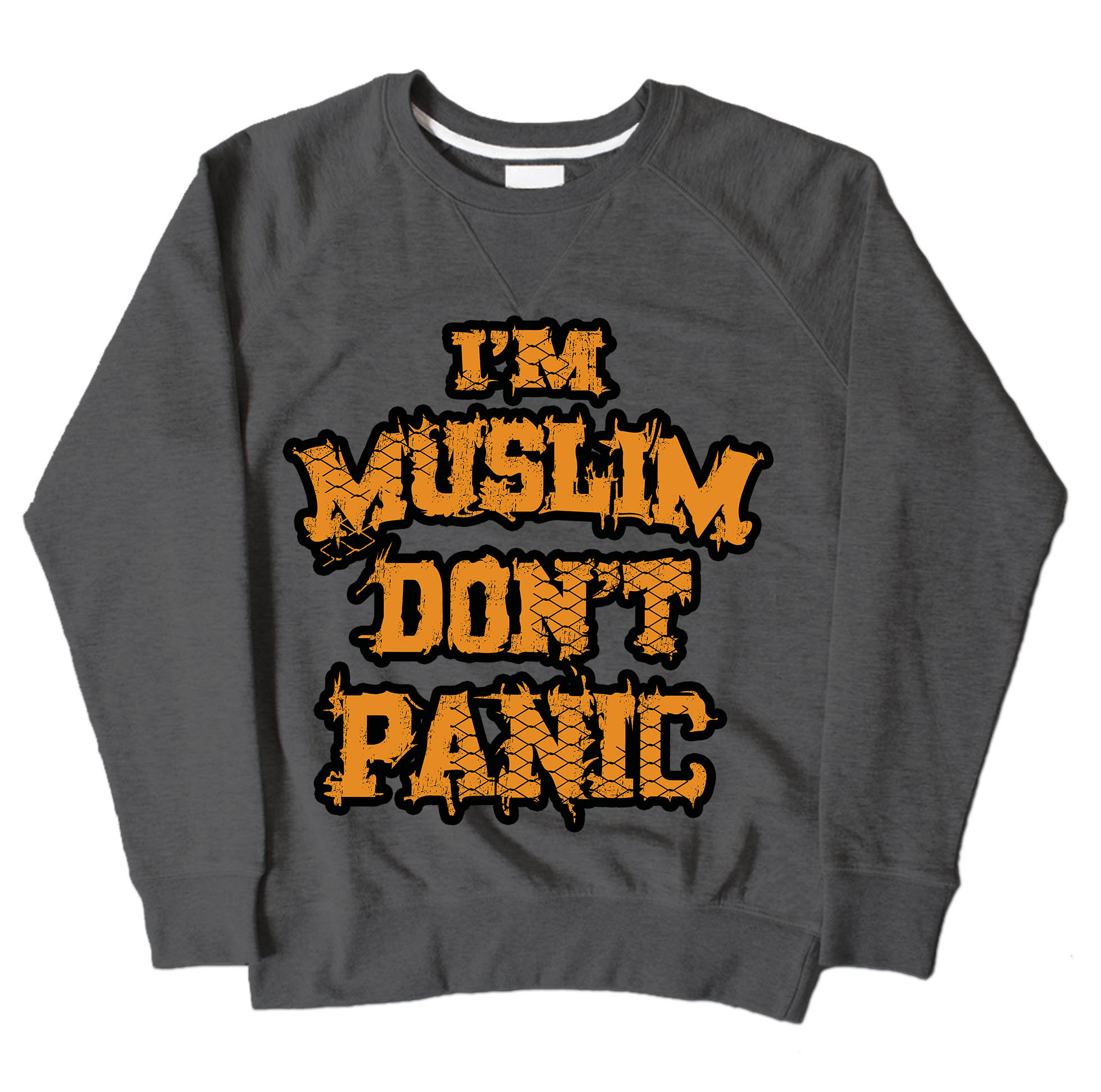 Im Muslim Dont Panic Dark Grey Sweatshirt