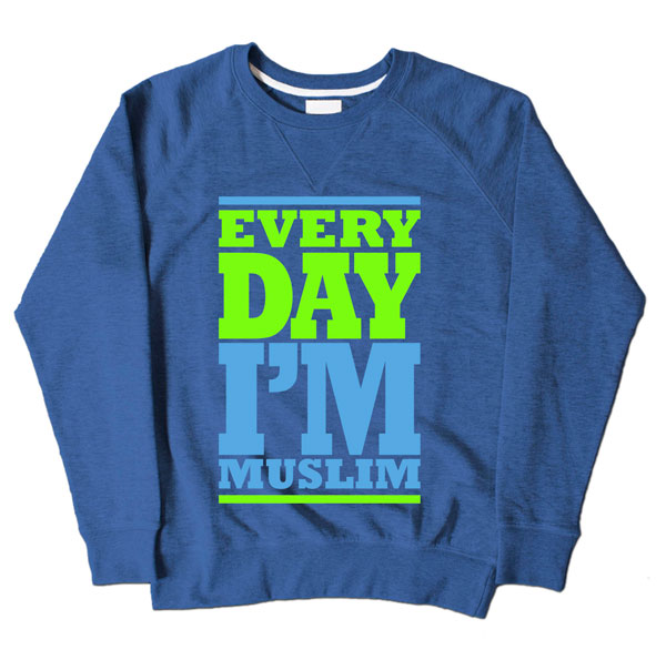 Every Day Im Muslim Blue Sweatshirt