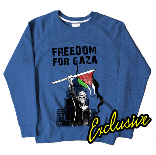 Freedom For Gaza Blue Sweatshirt