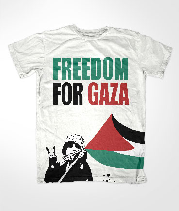 Freedom For Gaza Kid Muslim White T Shirt