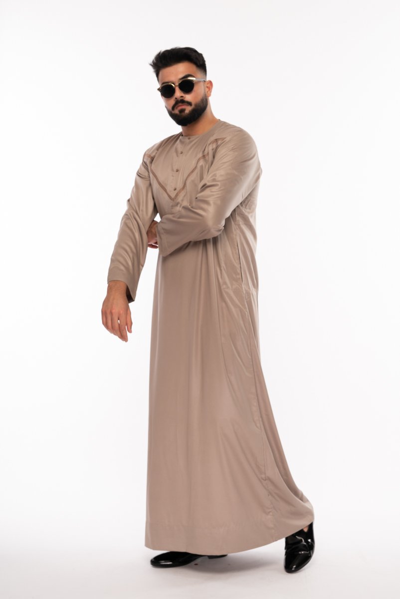 gold omani mens thobe