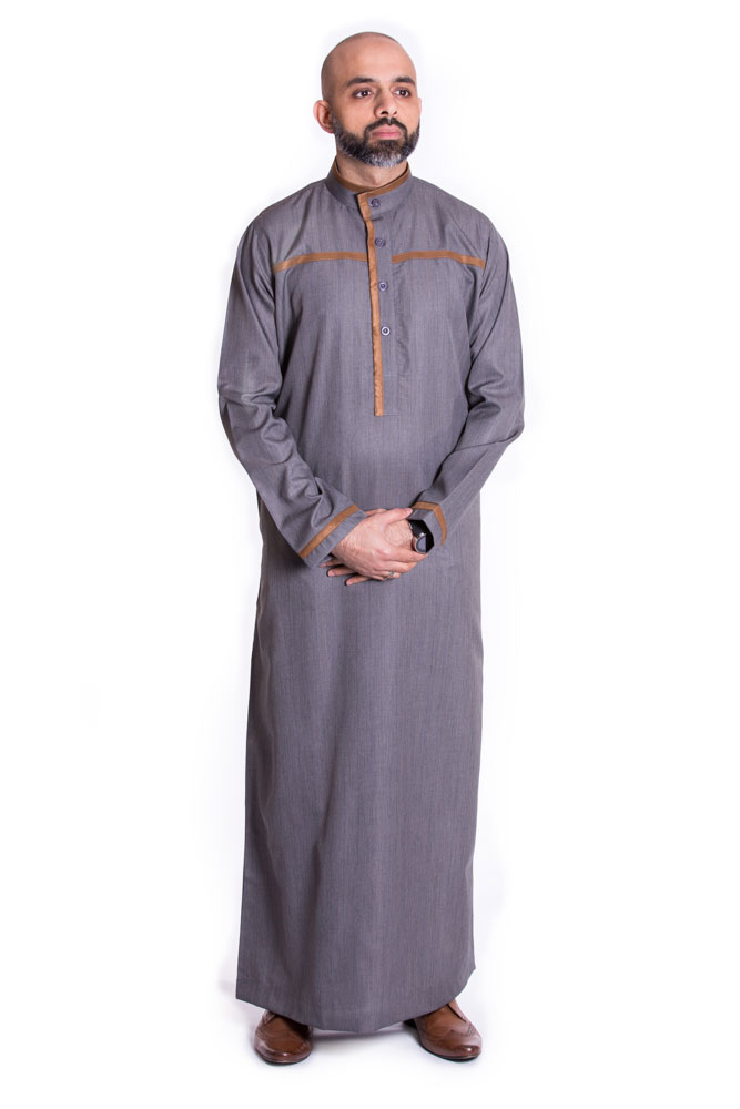 Gray Elegant Stylish Islamic Jubba