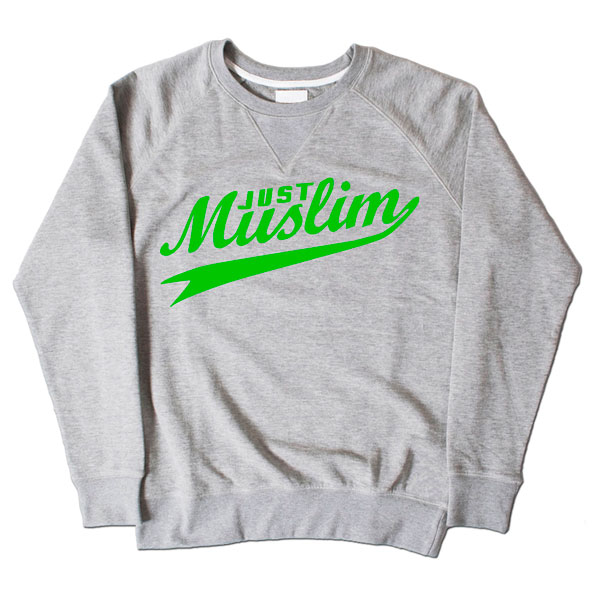 Green on Grey Muslim Sweatshirt