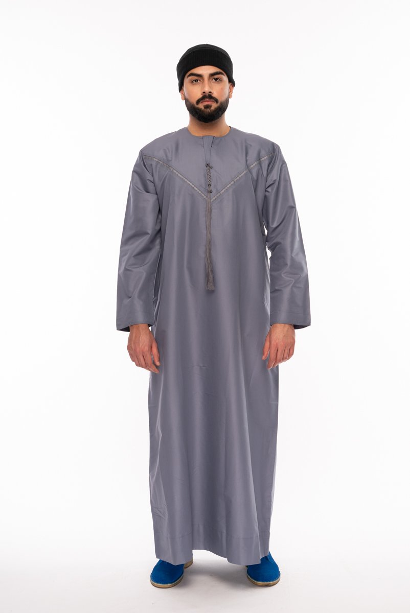 Grey Emirati Style Thobe