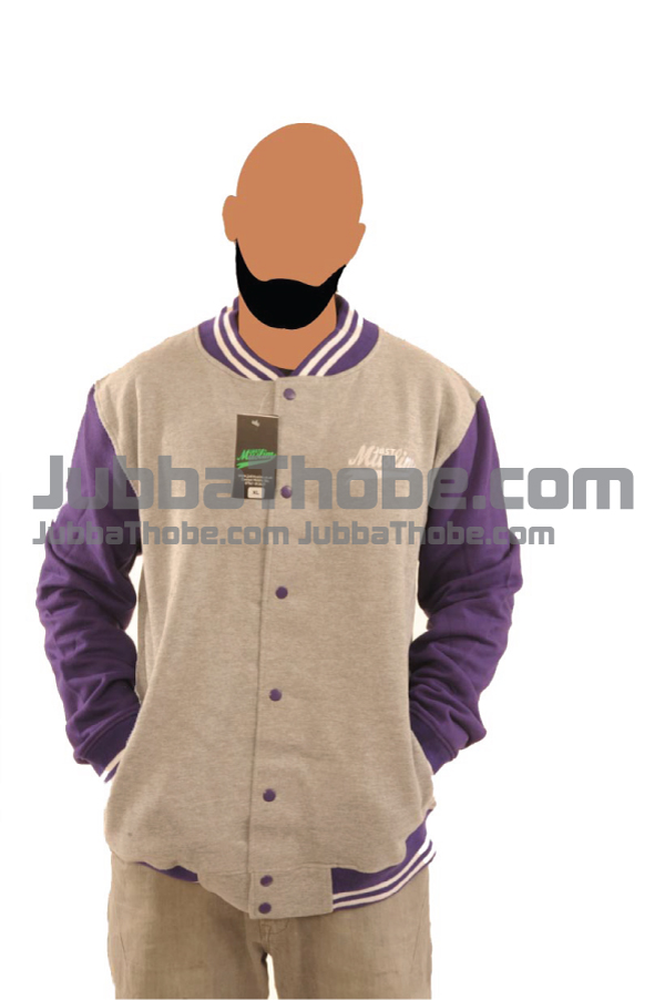 Grey Purple Fashion Muslim Baseball Jacket