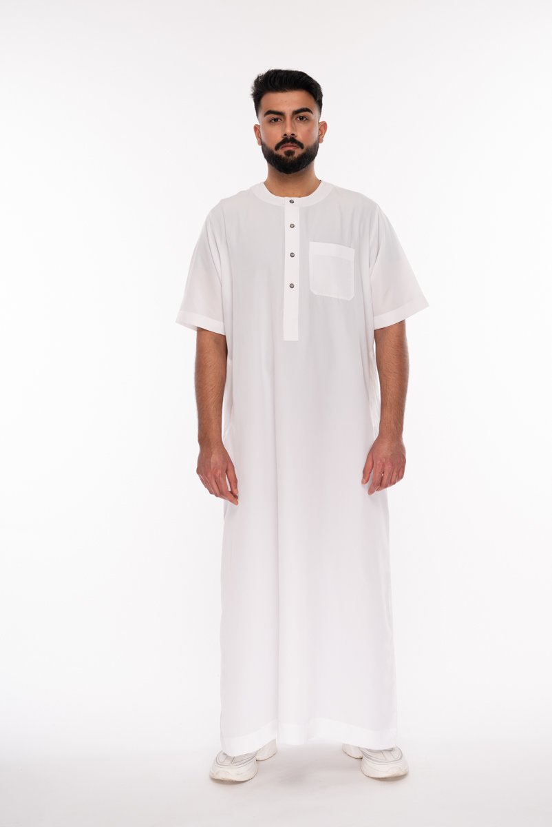 Half Sleeve White Jubba