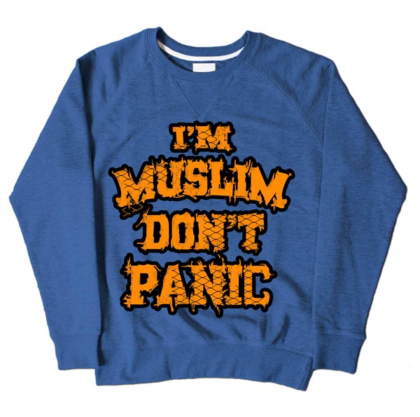 Im Muslim Dont Panic Blue Sweatshirt