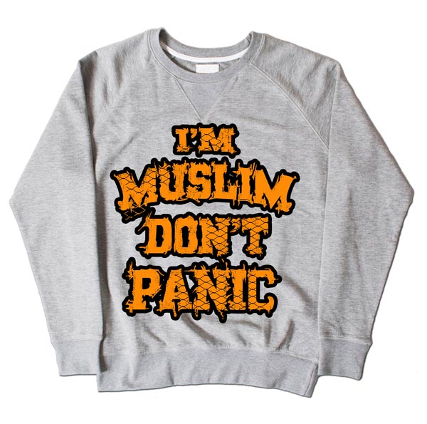 Im Muslim Dont Panic Grey Sweatshirt