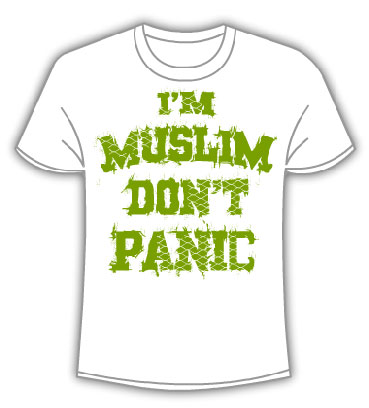 I'm Muslim Dont Panic Green Tees