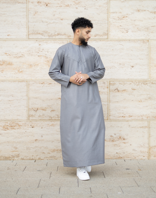 omani Dark Grey thobe