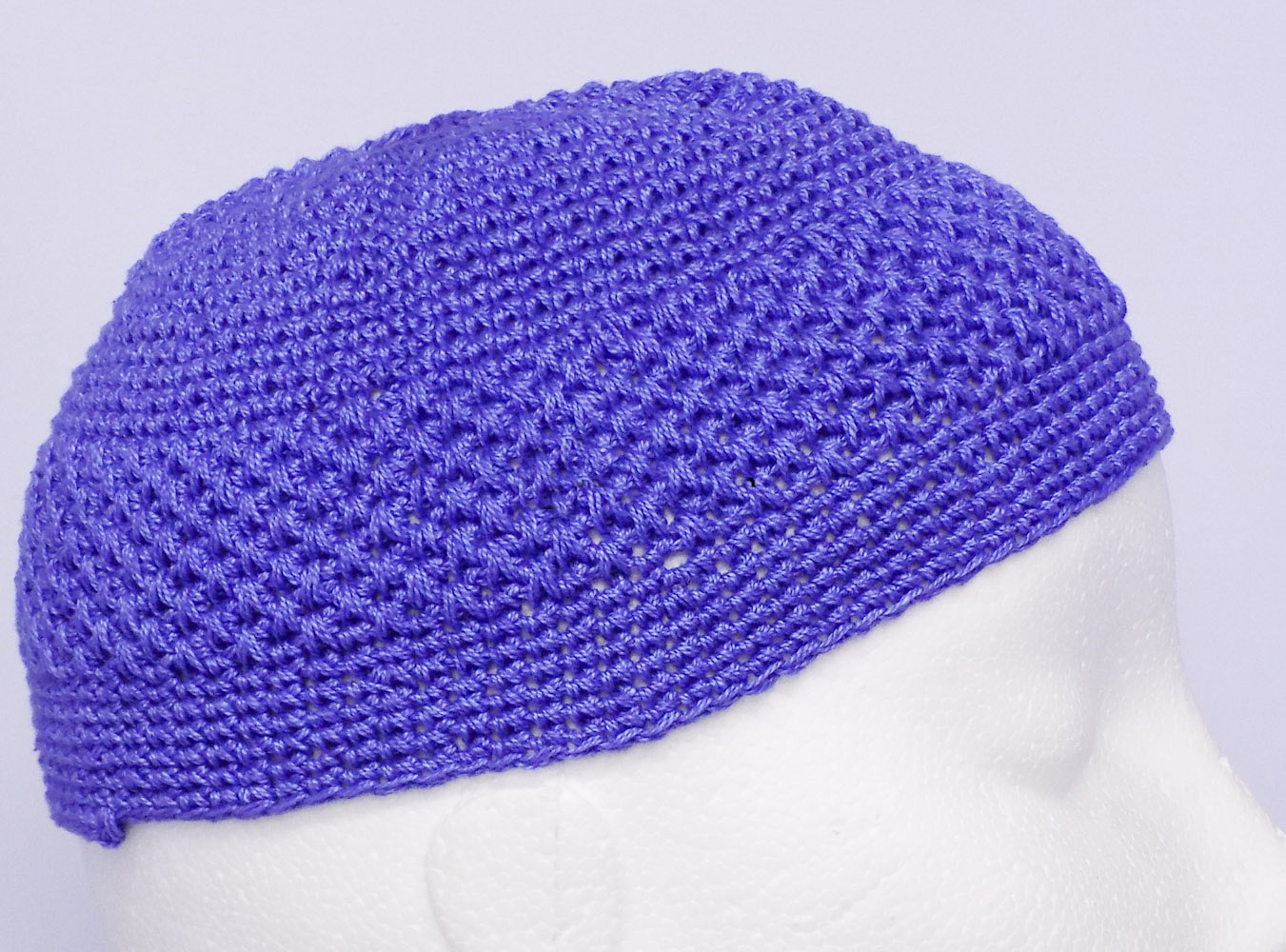 Purple Knitted Prayer Hat