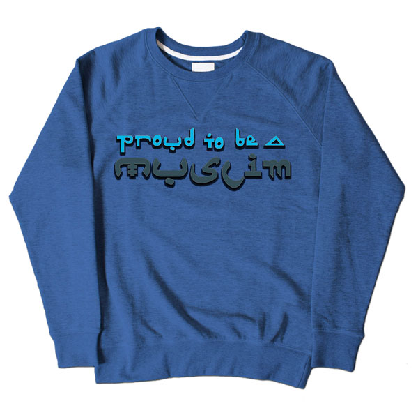 Proud Muslim Graffity Blue Sweatshirt