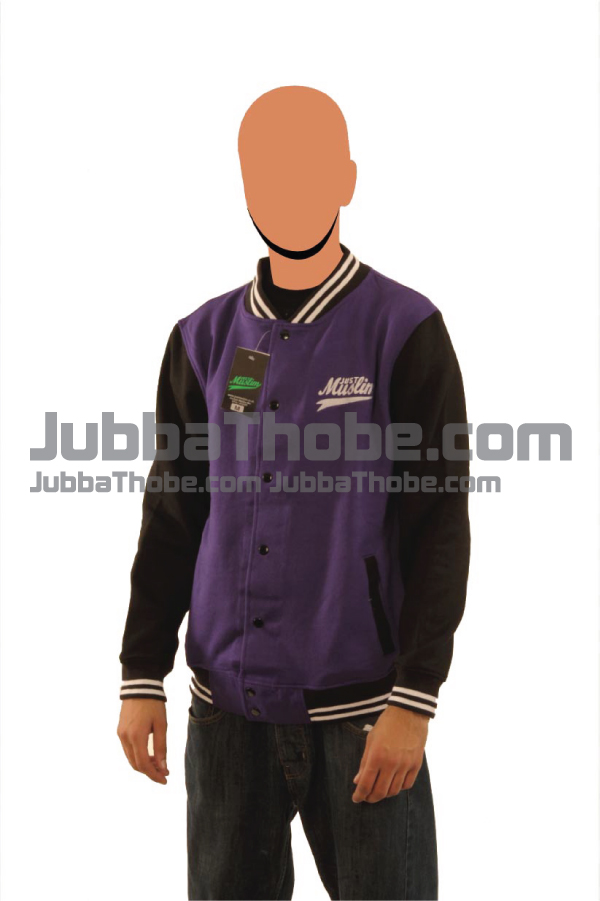 Purple Black Fashion Muslim Baseball Jacket
