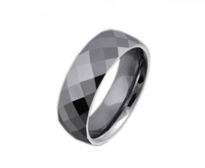 Silver Muslim Facet Cut Ring