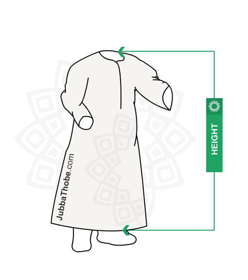 toddlers jubba thobe size measurement guide