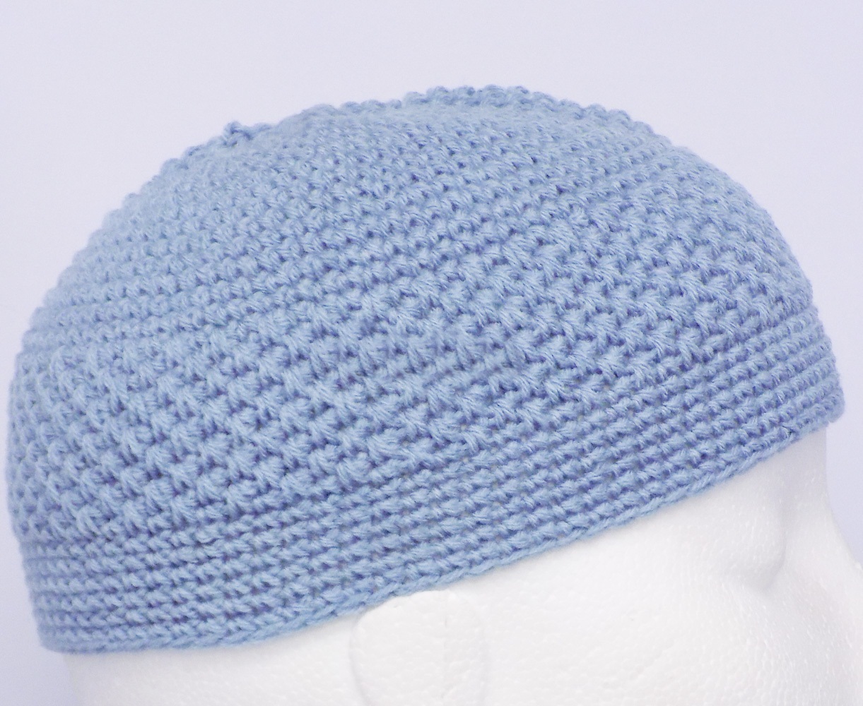 Sky Blue Knitted Prayer Hat