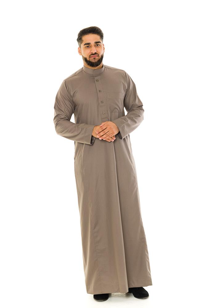 Taupe Saudi Collar Jubbah