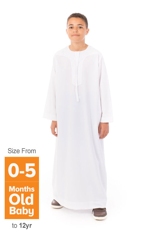 White Plain Boys Omani Jubbah
