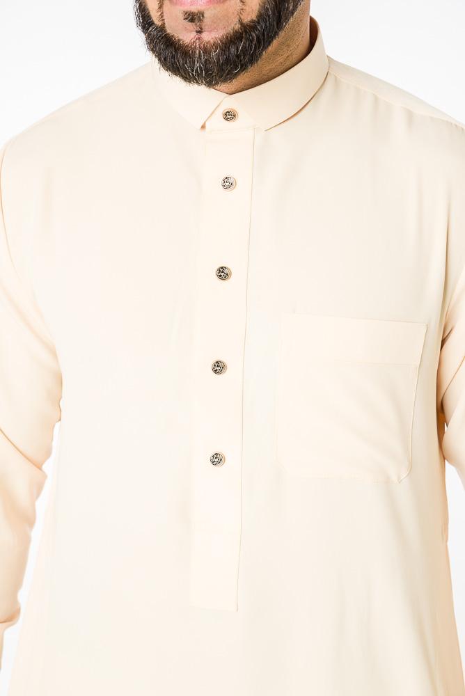 yellow jubba with 5 stud and collar